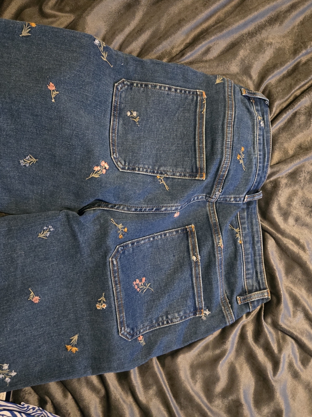 Driftwood Embroidered Dark Wash Women’s Jeans - Floral Detail - Picture 13 of 16
